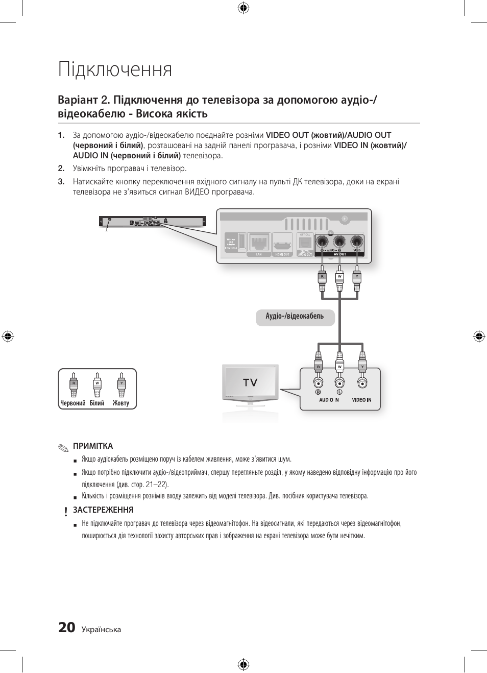 Підключення | Samsung BD-D5300 User Manual | Page 88 / 211