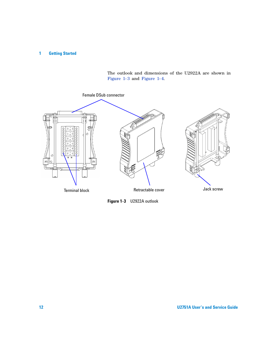 Figure 1-3. u2922a outlook | Agilent Technologies U2751A User Manual | Page 28 / 57