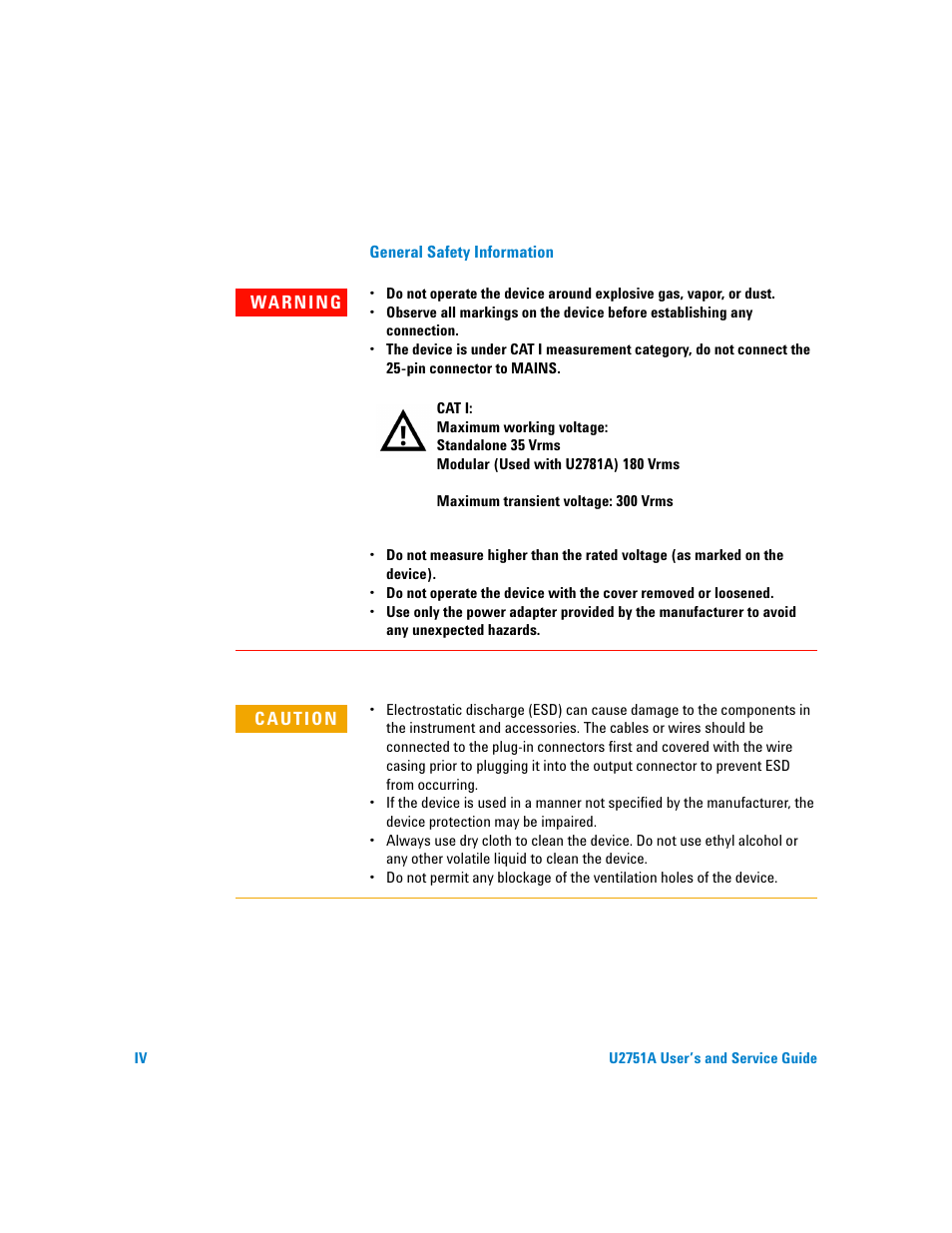 Agilent Technologies U2751A User Manual | Page 4 / 57