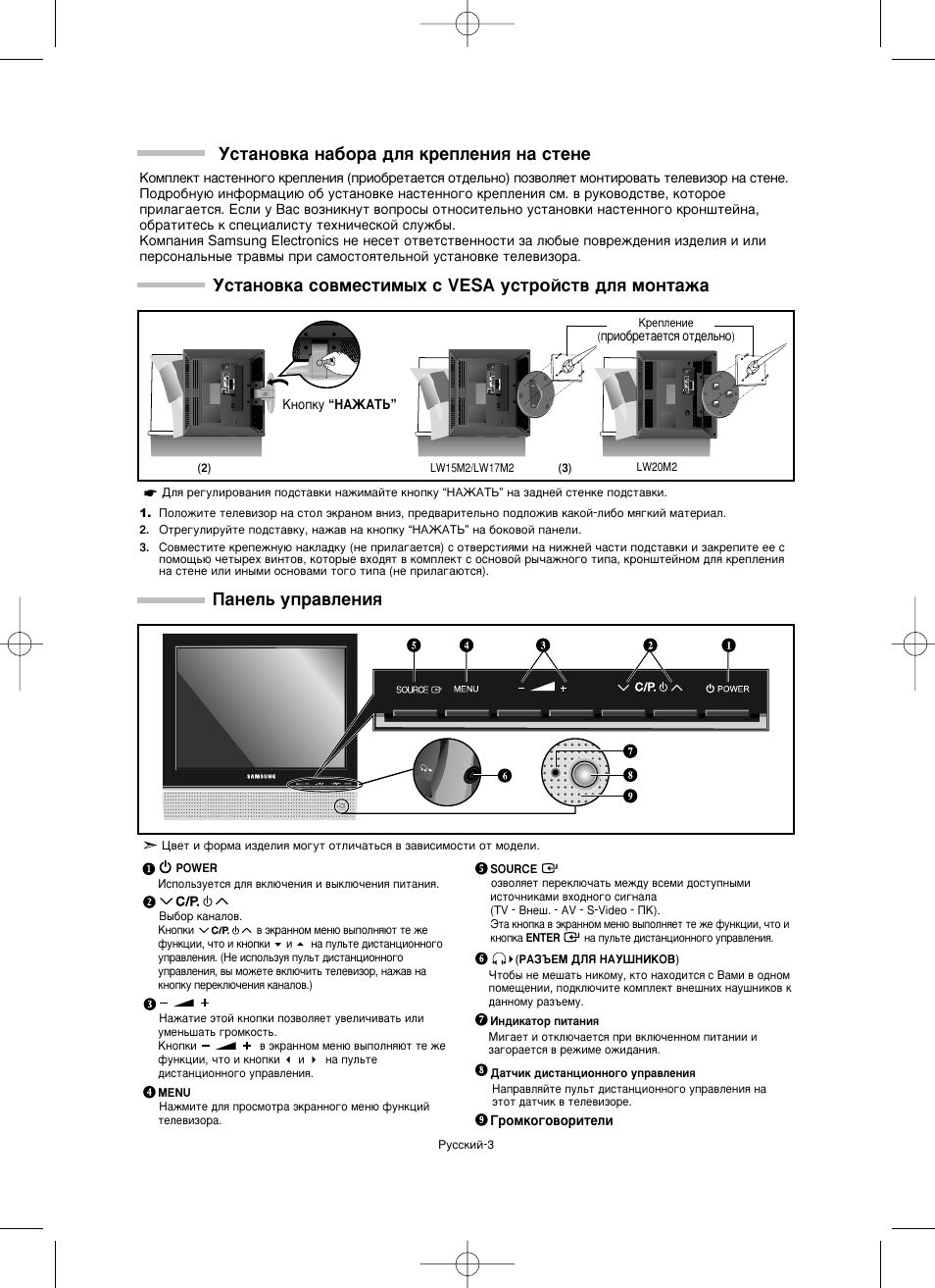 И‡мво¸ ыф‡‚îâìëﬂ | Samsung LW15M23CP User Manual | Page 25 / 66