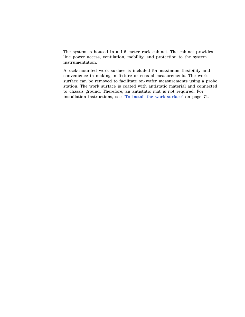 The rack cabinet | Agilent Technologies 85225F User Manual | Page 60 / 148