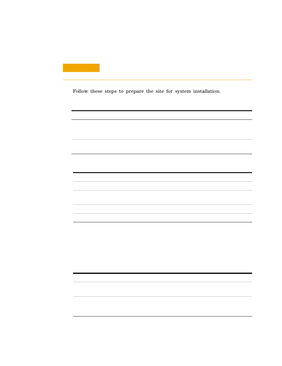To prepare the installation site, Table 16 environmental requirements, Table 17 electrical requirements | Table 16. environmental requirements, Table 17. electrical requirements, Environmental requirements, Electrical requirements | Agilent Technologies 85225F User Manual | Page 64 / 148