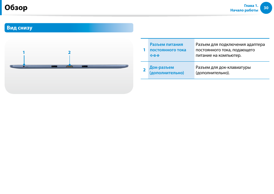 Обзор | Samsung XE500T1C User Manual | Page 31 / 122