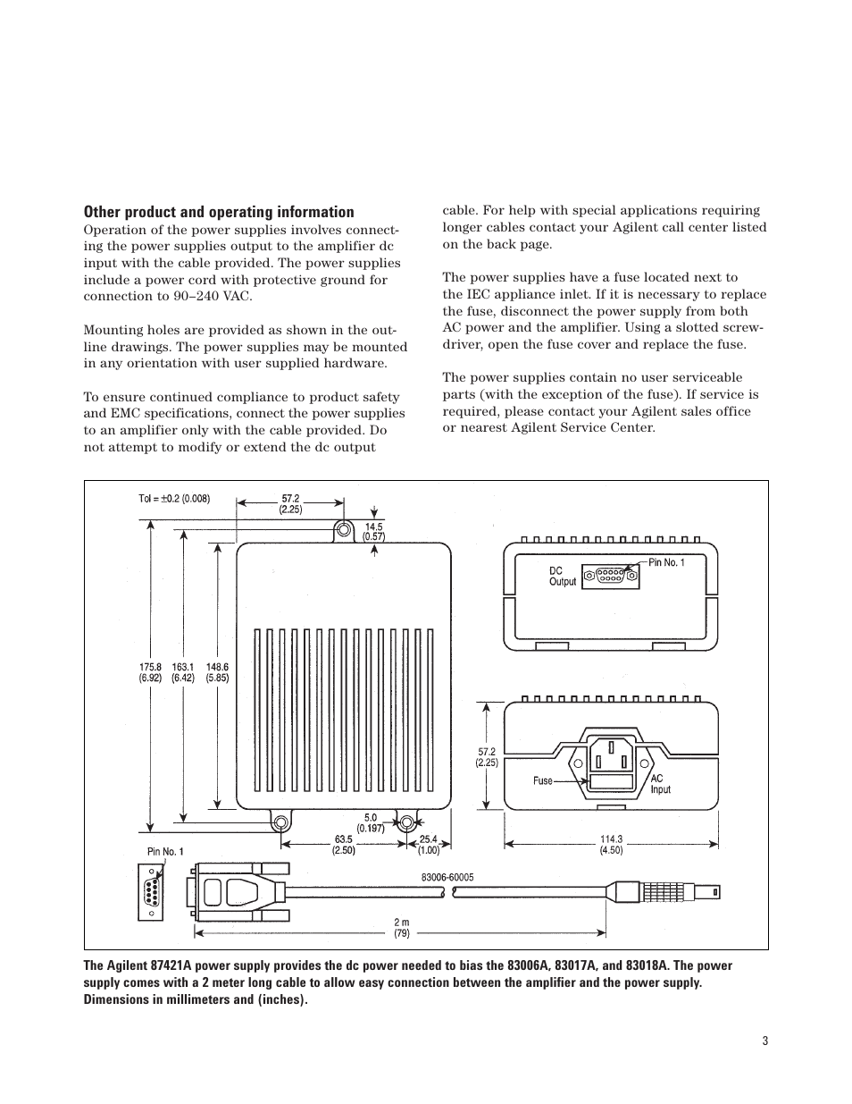 Agilent Technologies 87422A User Manual | Page 3 / 8