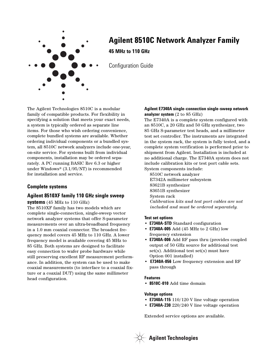 Agilent Technologies 8510C User Manual | 16 pages