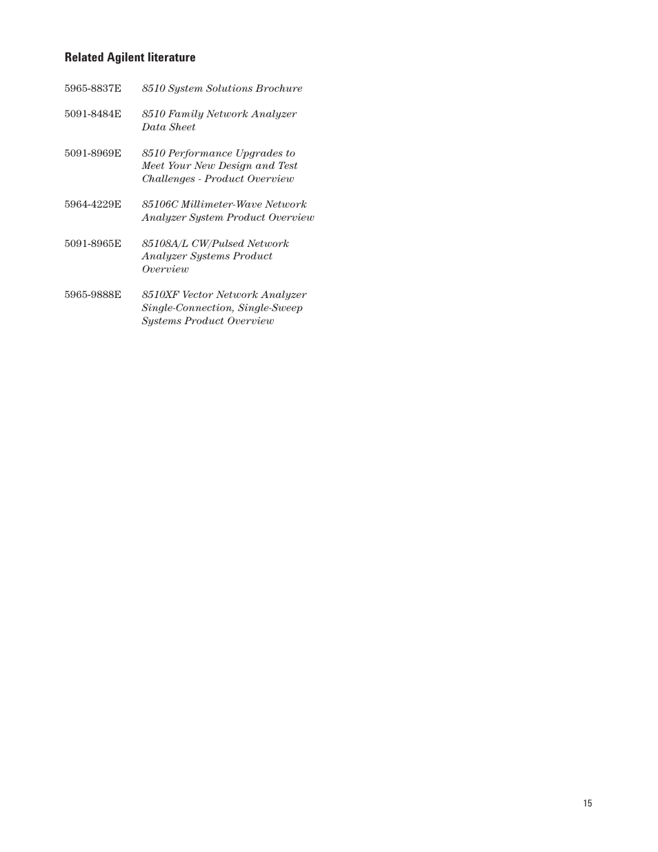 Agilent Technologies 8510C User Manual | Page 15 / 16