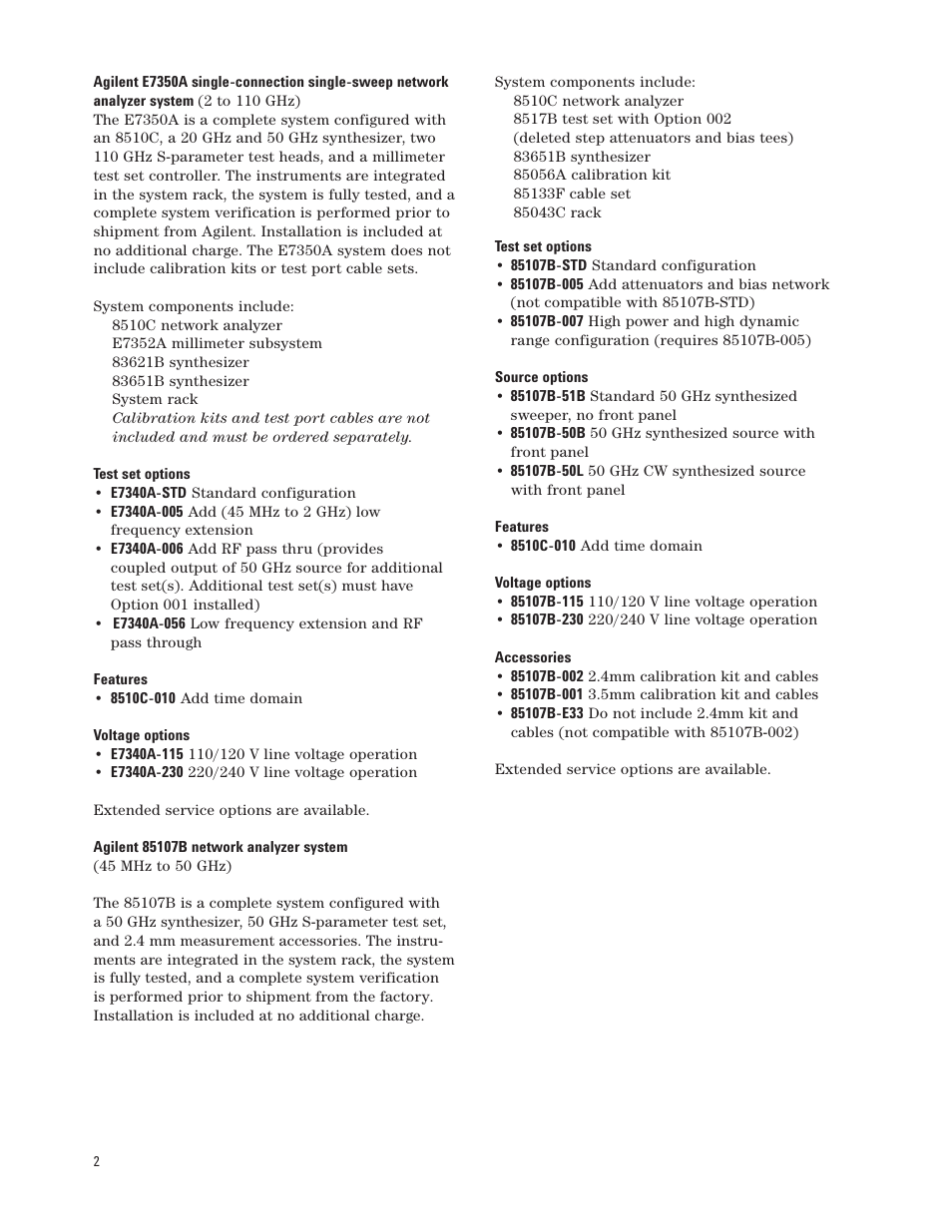 Agilent Technologies 8510C User Manual | Page 2 / 16