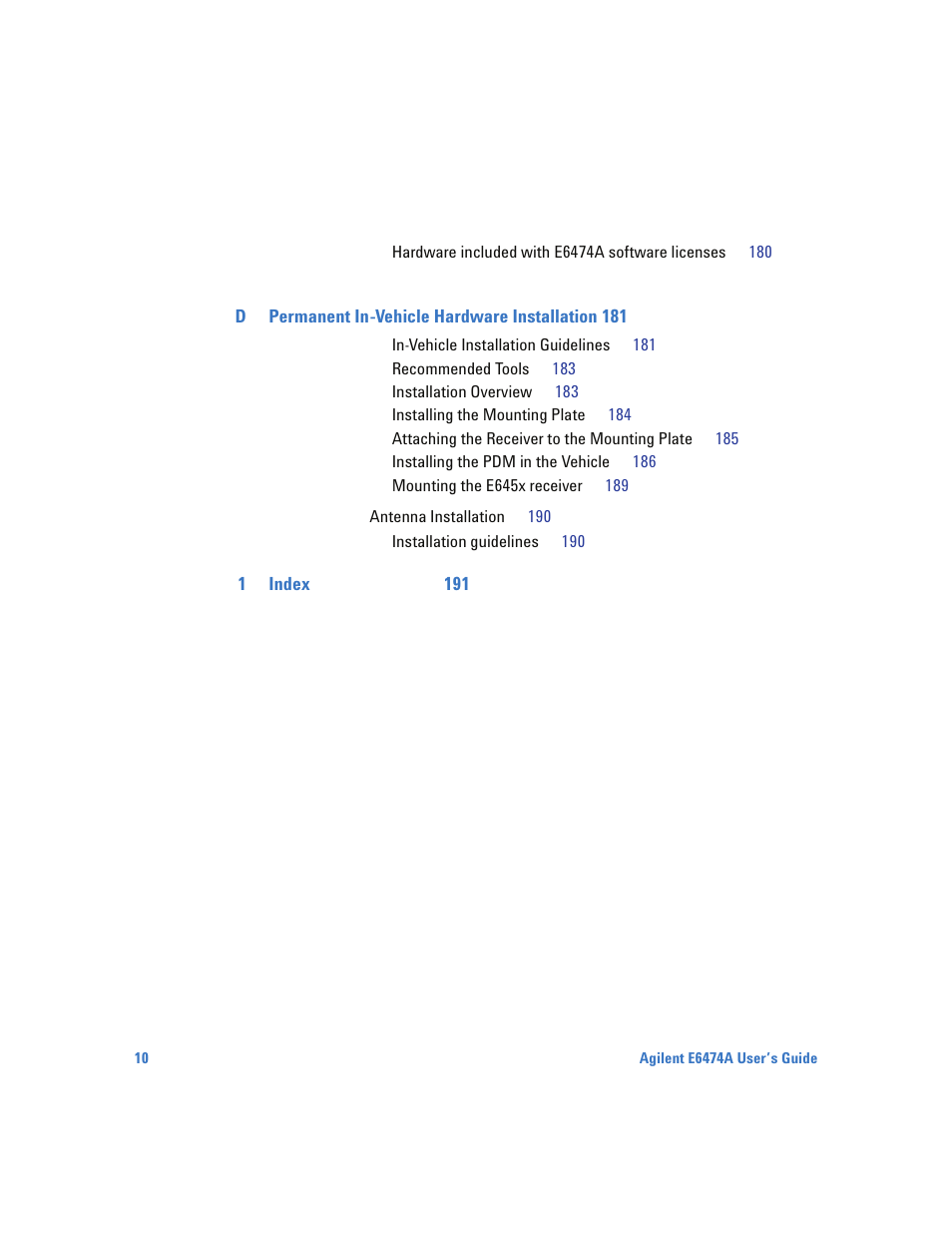 Agilent Technologies Wireless Network Optimization Platform E6474A User Manual | Page 10 / 194