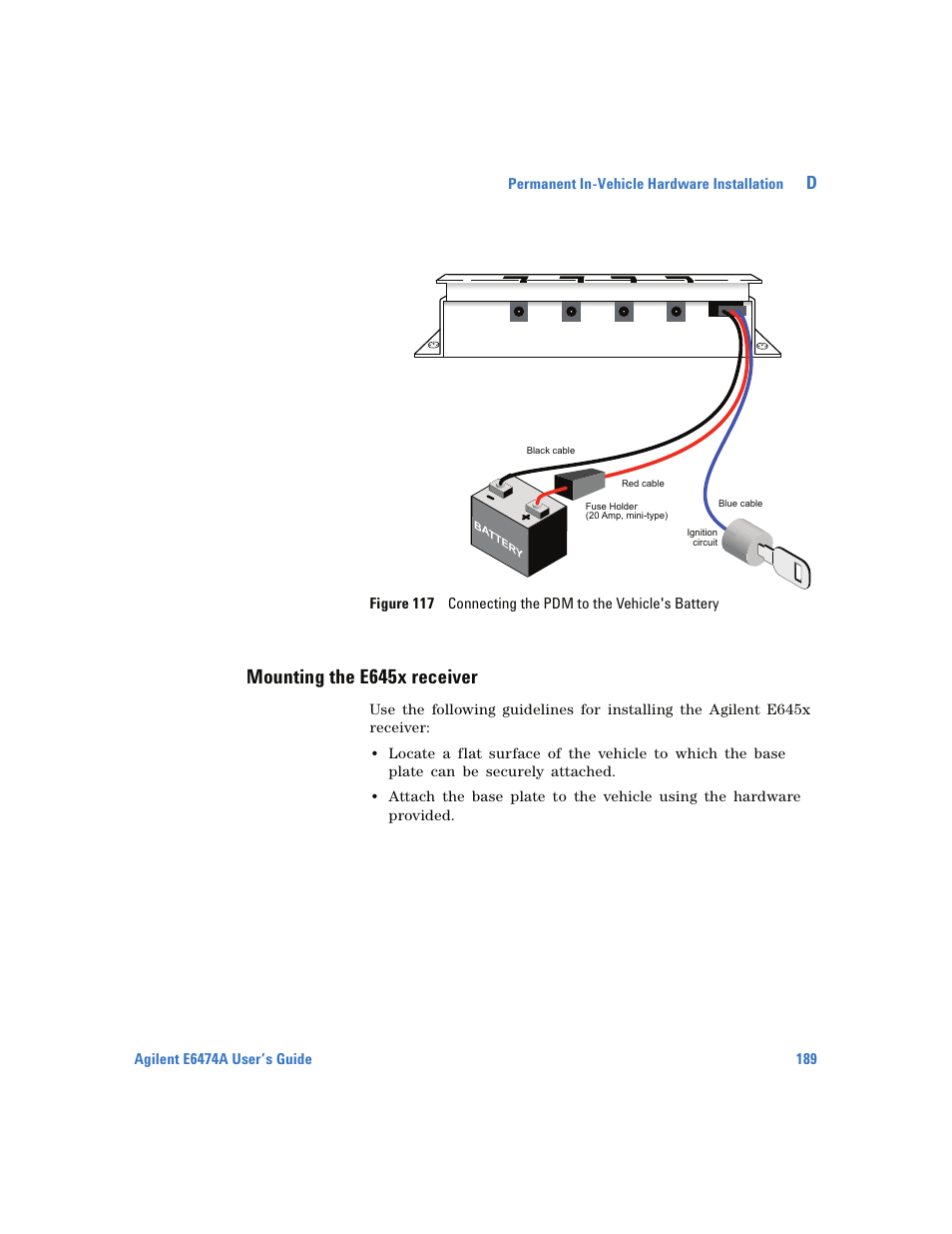 Mounting the e645x receiver | Agilent Technologies Wireless Network Optimization Platform E6474A User Manual | Page 189 / 194