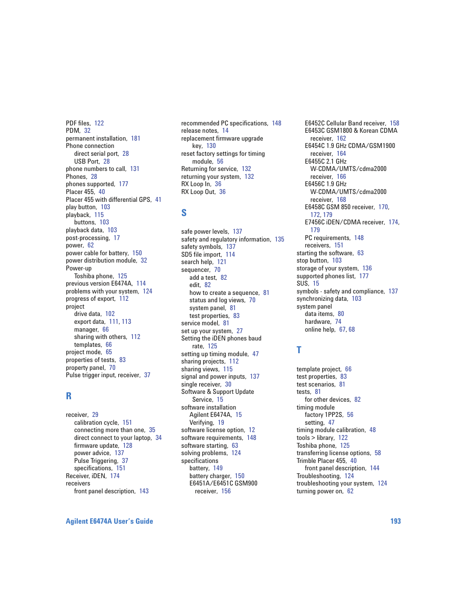 Agilent Technologies Wireless Network Optimization Platform E6474A User Manual | Page 193 / 194