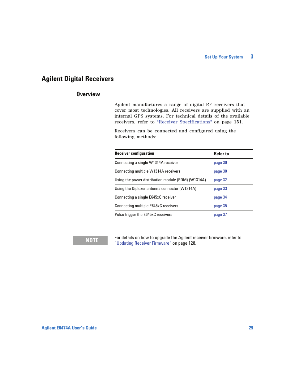 Agilent digital receivers, Overview | Agilent Technologies Wireless Network Optimization Platform E6474A User Manual | Page 29 / 194