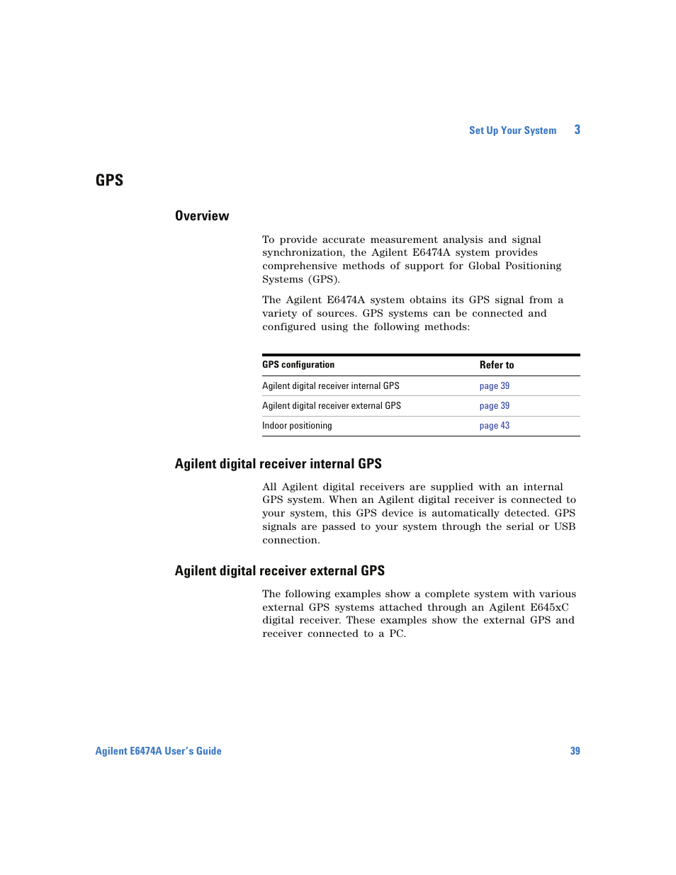 Overview, Agilent digital receiver internal gps, Agilent digital receiver external gps | Agilent Technologies Wireless Network Optimization Platform E6474A User Manual | Page 39 / 194