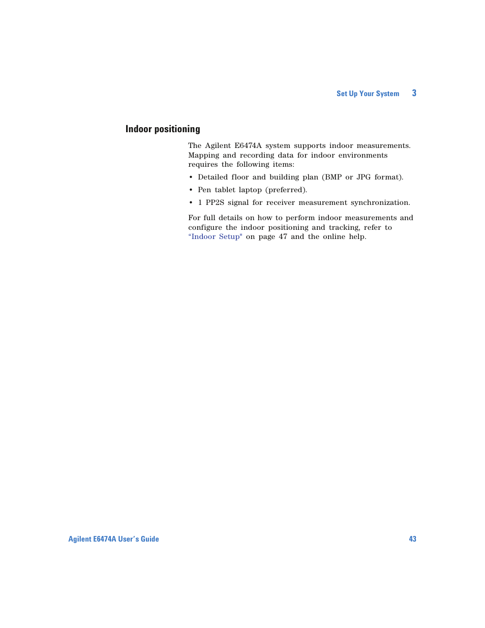 Indoor positioning | Agilent Technologies Wireless Network Optimization Platform E6474A User Manual | Page 43 / 194