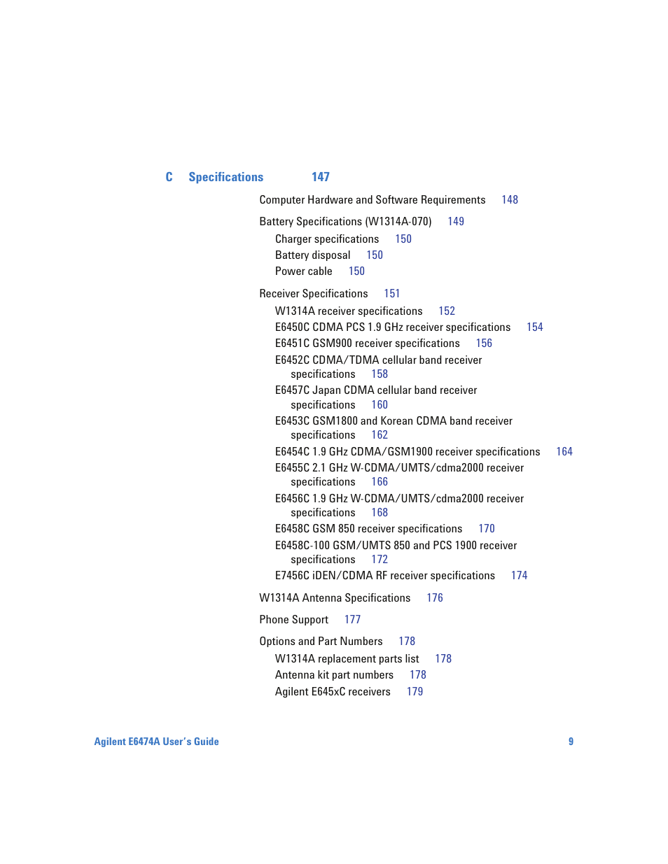 Agilent Technologies Wireless Network Optimization Platform E6474A User Manual | Page 9 / 194
