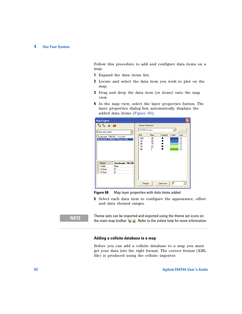 Adding a cellsite database to a map | Agilent Technologies Wireless Network Optimization Platform E6474A User Manual | Page 92 / 194