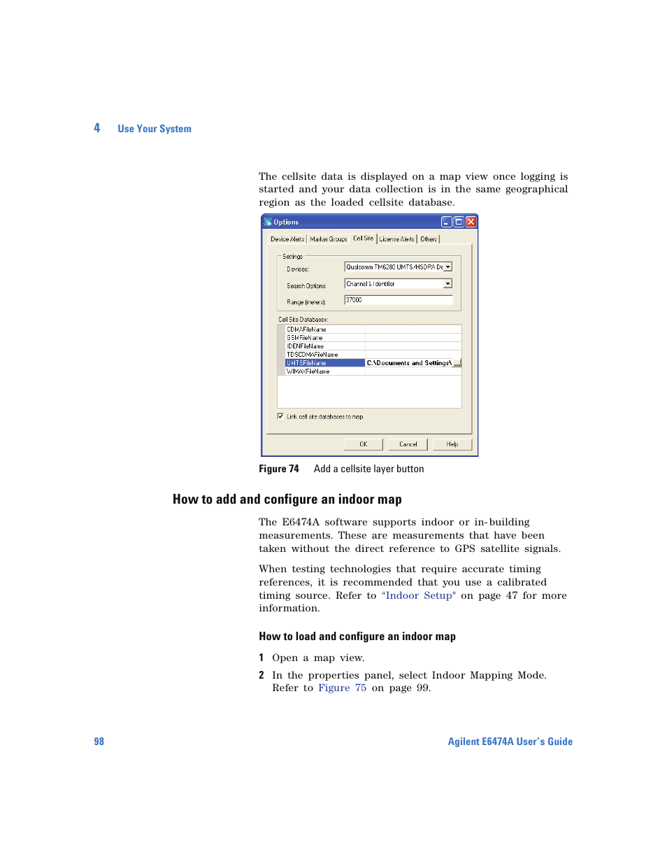 How to add and configure an indoor map, How to load and configure an indoor map | Agilent Technologies Wireless Network Optimization Platform E6474A User Manual | Page 98 / 194