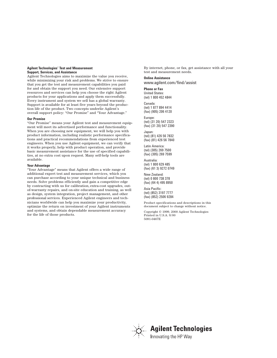 Agilent Technologies PN 8510-16 User Manual | Page 12 / 12
