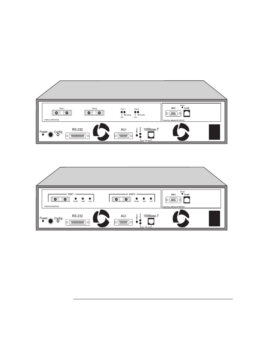 Figure 1-4: back panel leds, Token-ring telemetry interface status leds | Agilent Technologies J3972A User Manual | Page 32 / 189