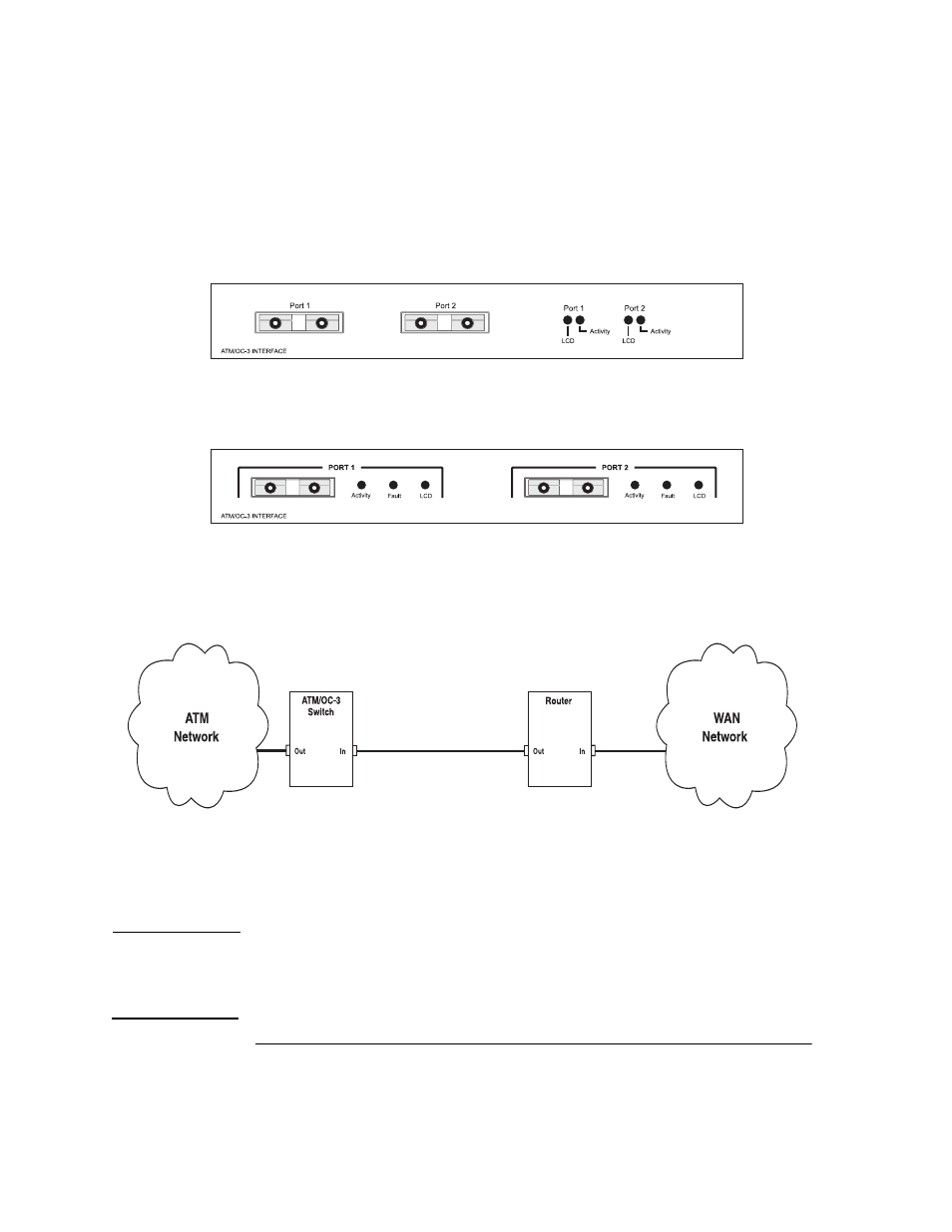 Figure 3-9: close-up of the oc-3 interfaces, Figure 3-10: oc-3 system | Agilent Technologies J3972A User Manual | Page 78 / 189