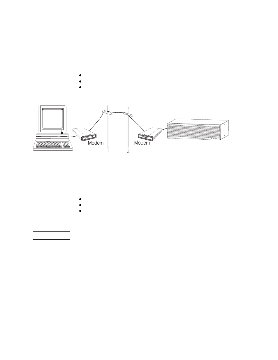 Figure 3-13: the probe’s modem connection, Install the management station modem, Figure 3-13 | Agilent Technologies J3972A User Manual | Page 82 / 189