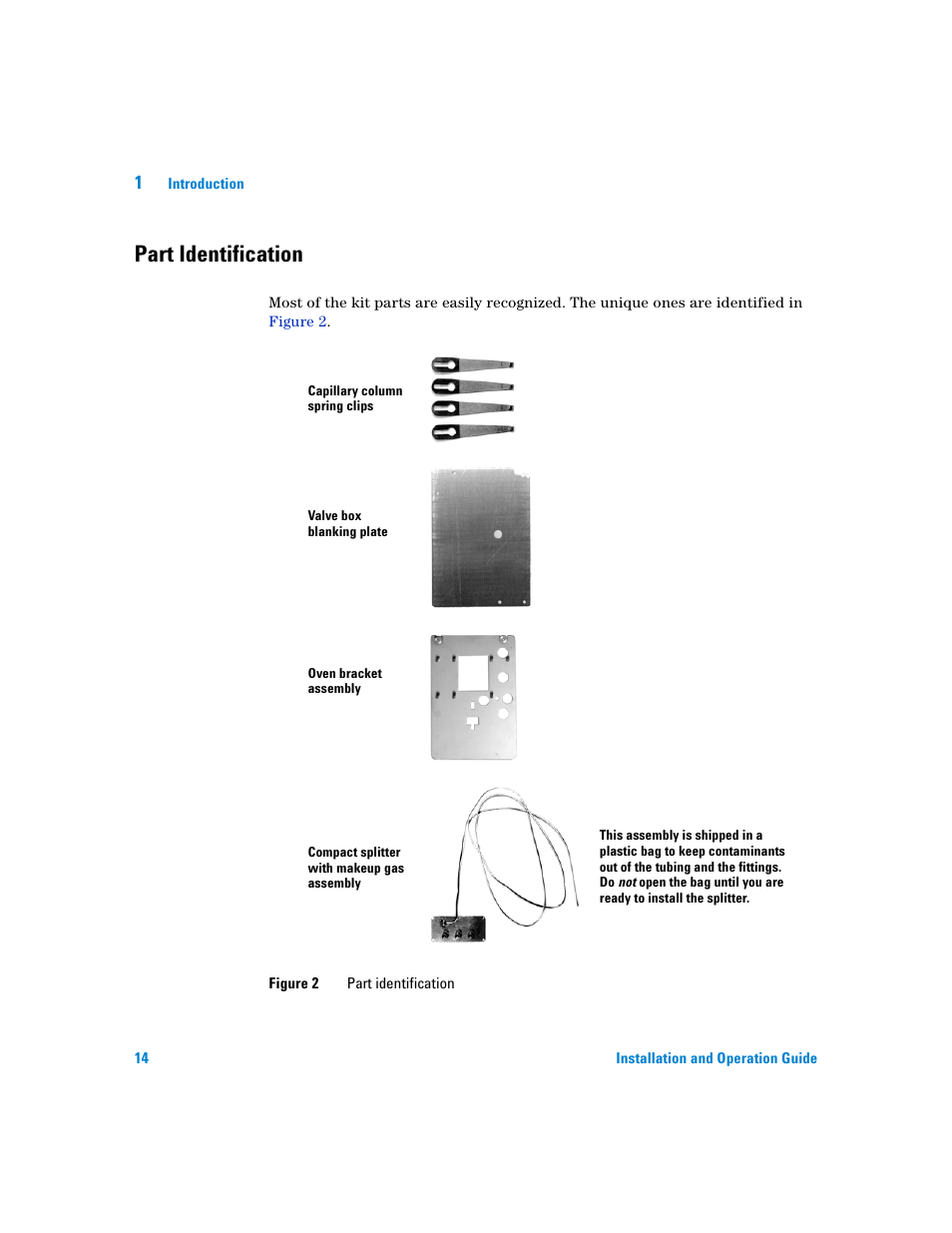 Part identification | Agilent Technologies G3180B User Manual | Page 14 / 52