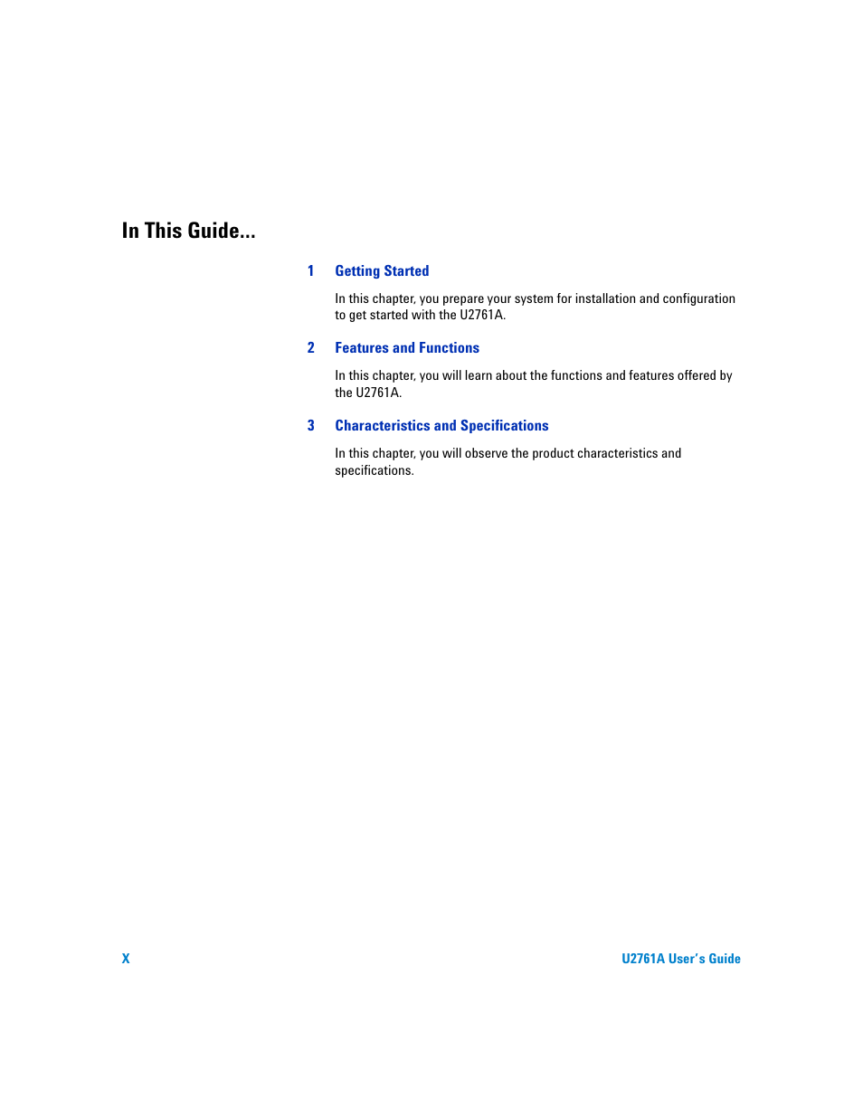 Agilent Technologies AGILENT U2761A User Manual | Page 10 / 123