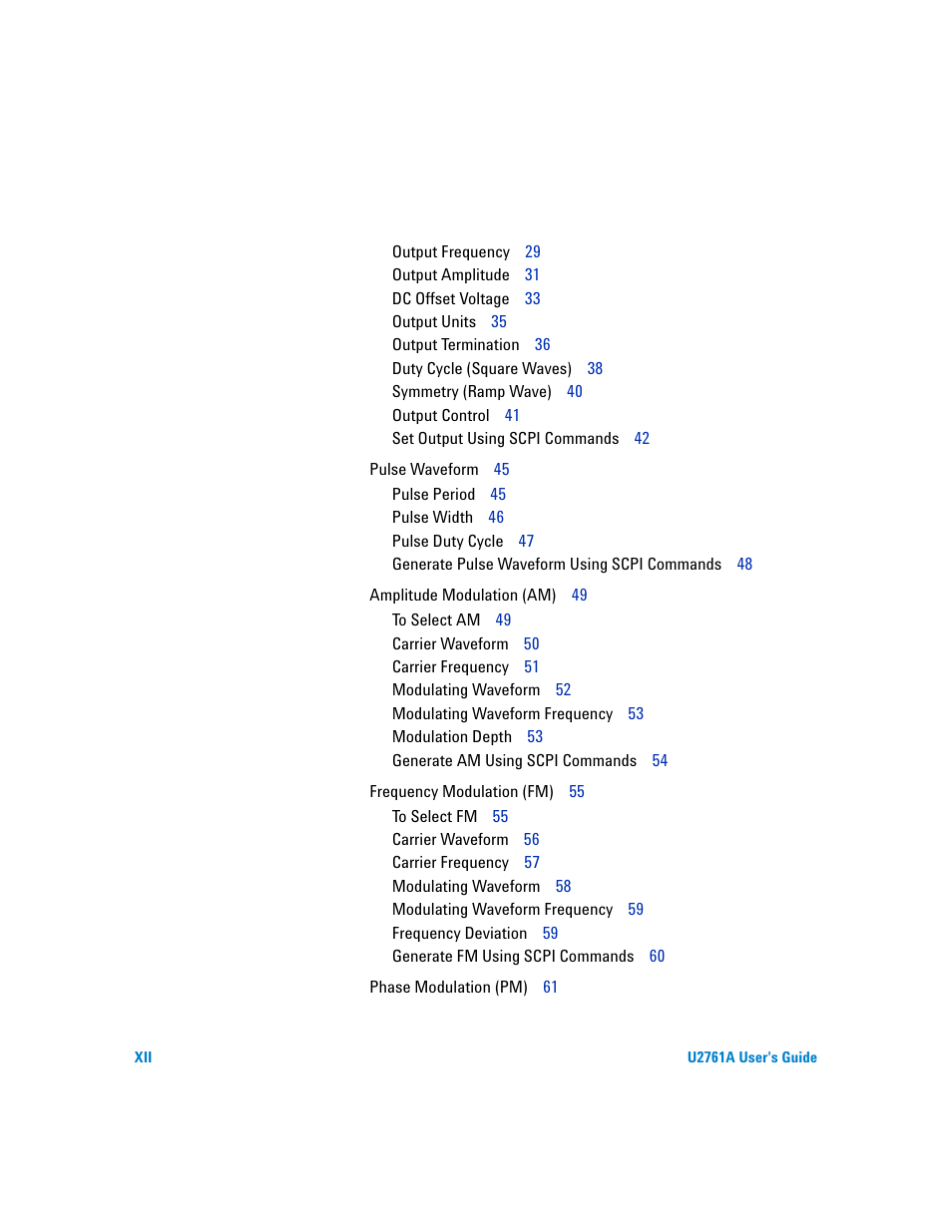 Agilent Technologies AGILENT U2761A User Manual | Page 12 / 123