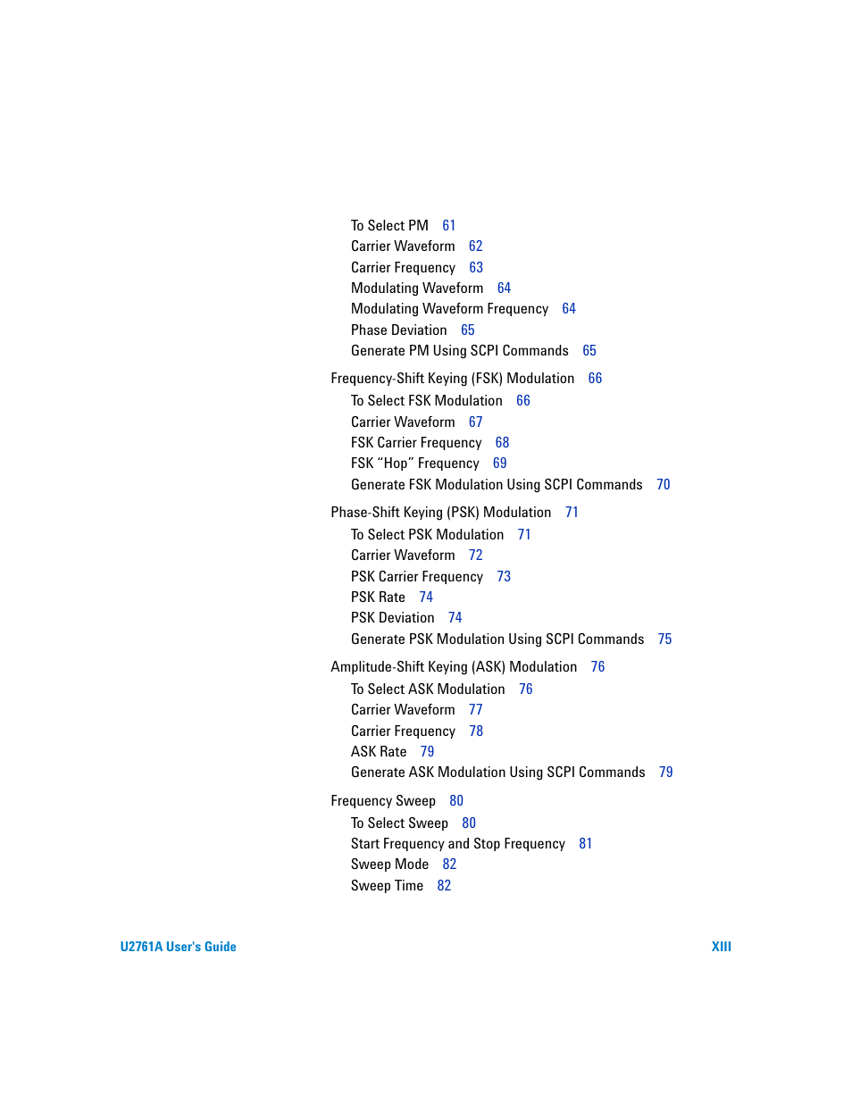 Agilent Technologies AGILENT U2761A User Manual | Page 13 / 123