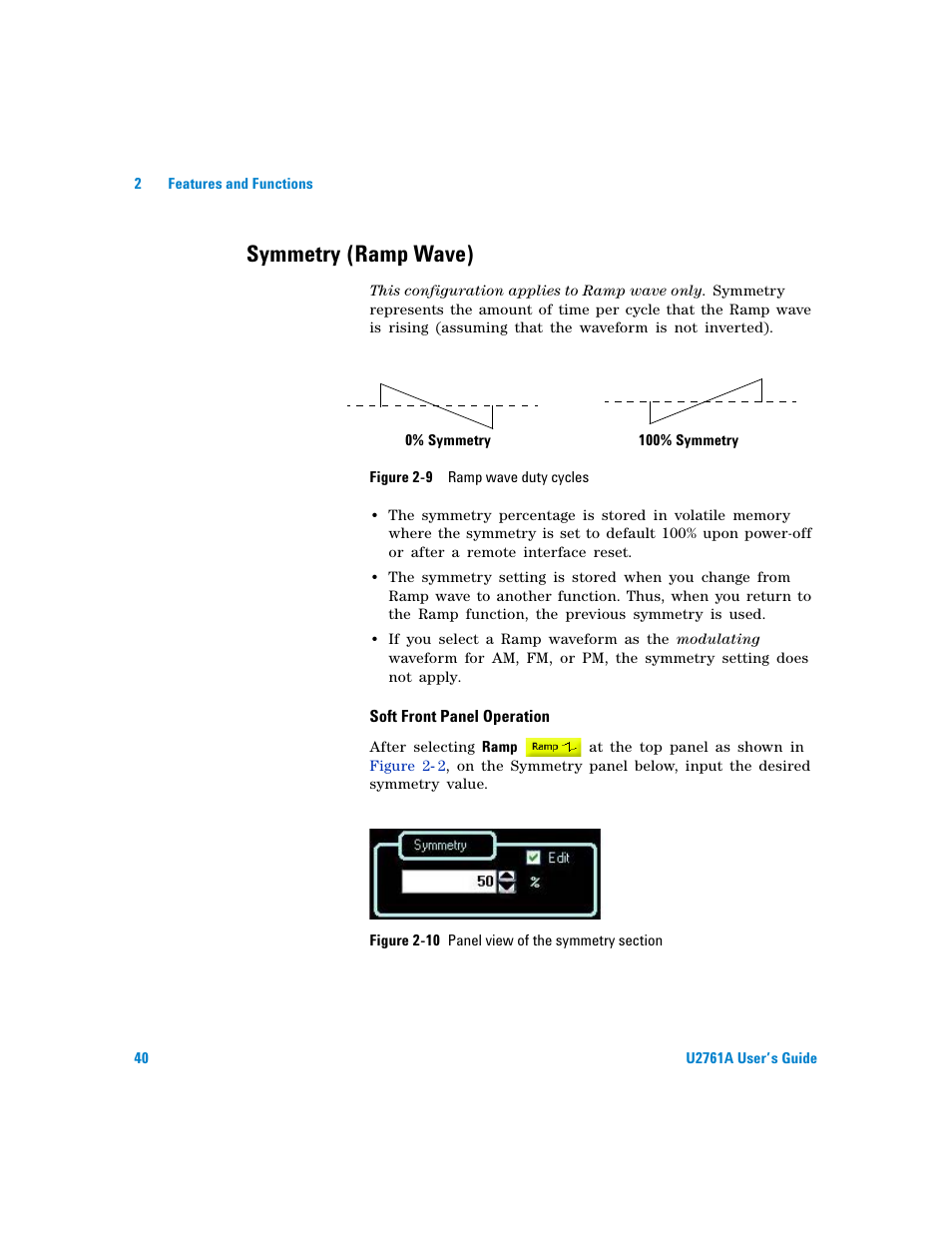 Symmetry (ramp wave), Figure | Agilent Technologies AGILENT U2761A User Manual | Page 58 / 123