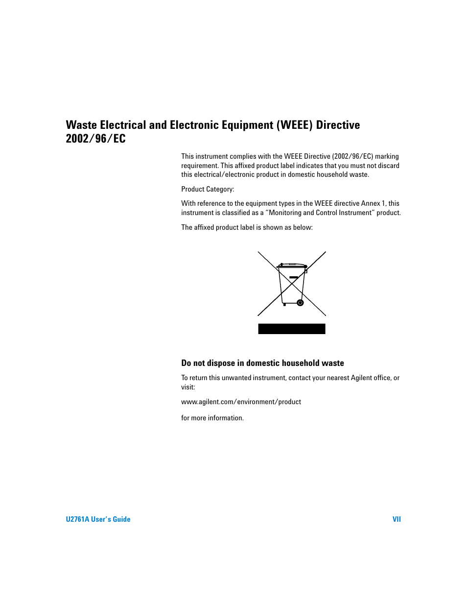 Agilent Technologies AGILENT U2761A User Manual | Page 7 / 123