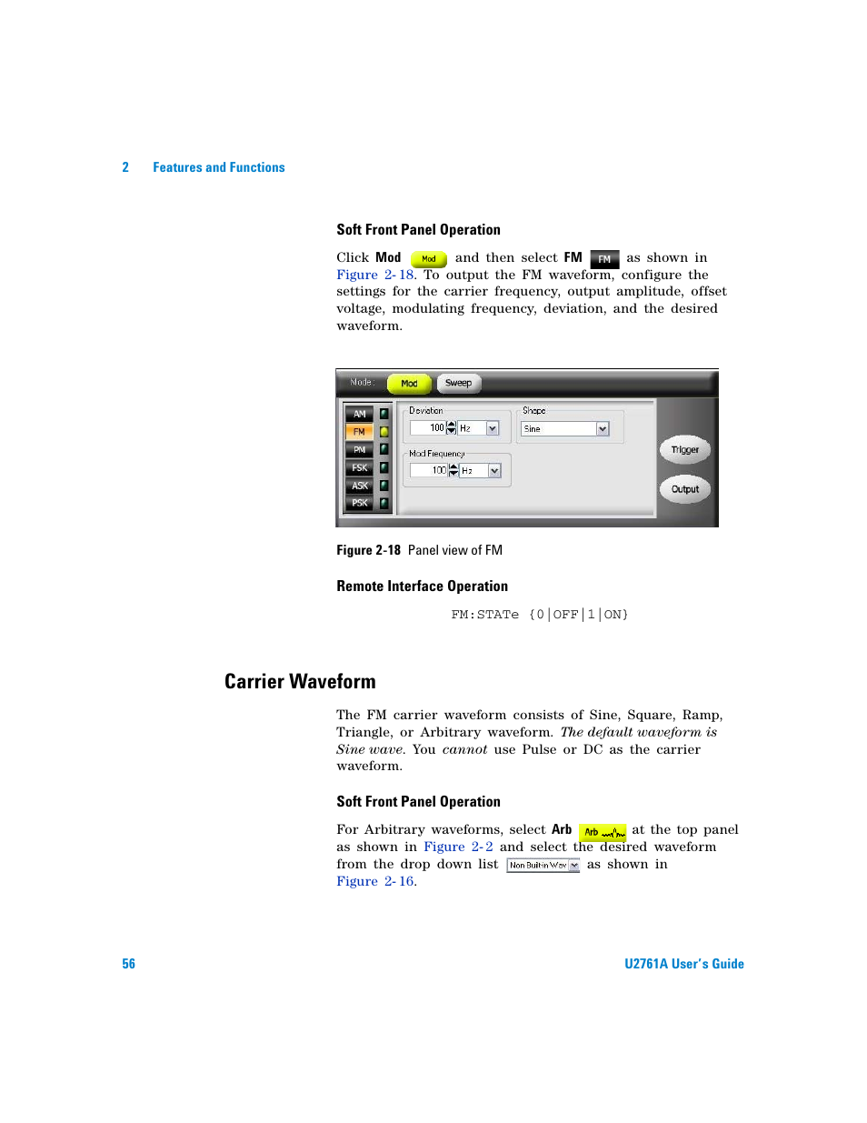 Carrier waveform, Figure | Agilent Technologies AGILENT U2761A User Manual | Page 74 / 123