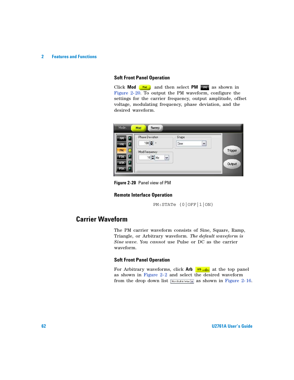 Carrier waveform, Figure | Agilent Technologies AGILENT U2761A User Manual | Page 80 / 123