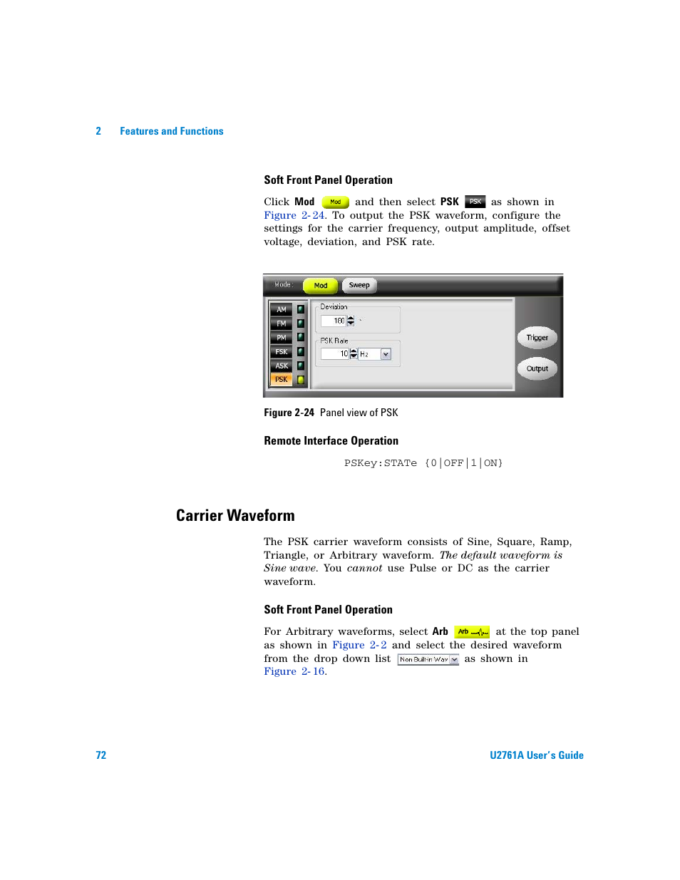 Carrier waveform, Figure | Agilent Technologies AGILENT U2761A User Manual | Page 90 / 123
