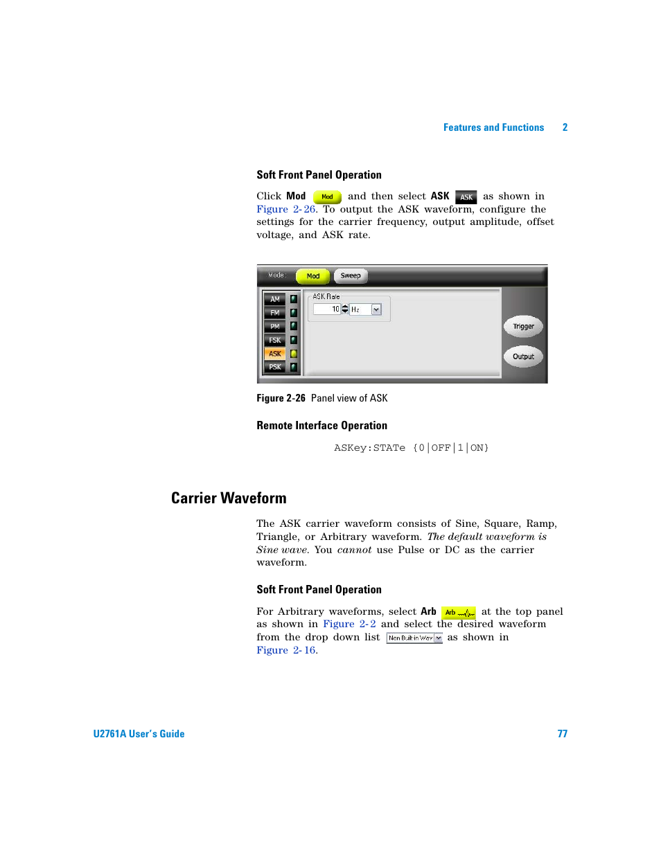 Carrier waveform, Figure | Agilent Technologies AGILENT U2761A User Manual | Page 95 / 123