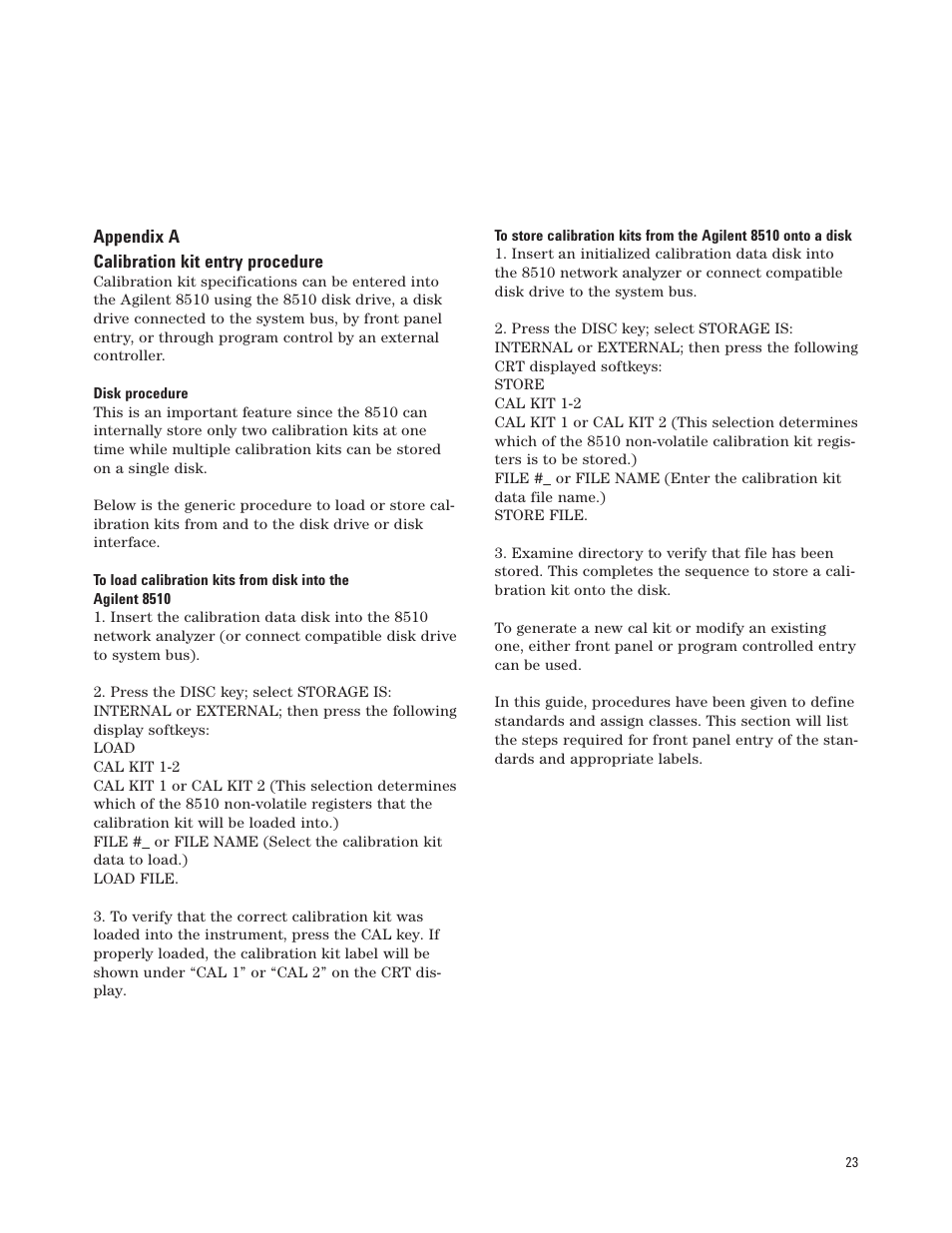 Agilent Technologies 8510 User Manual | Page 23 / 32