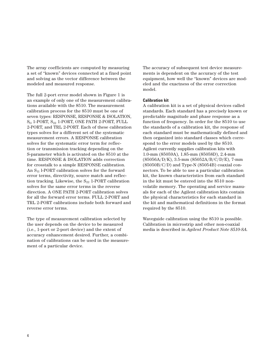 Agilent Technologies 8510 User Manual | Page 4 / 32