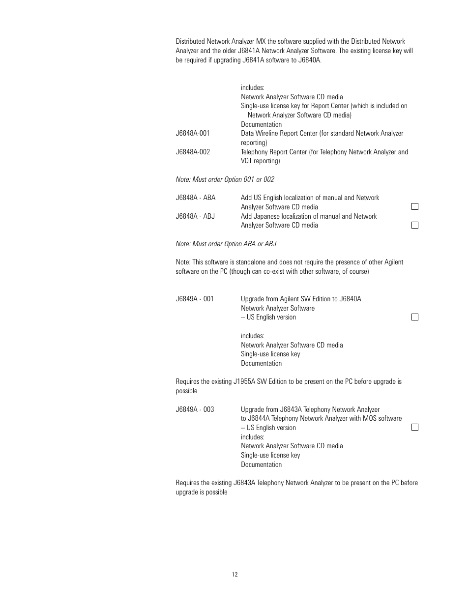 Agilent Technologies J6800A User Manual | Page 12 / 16