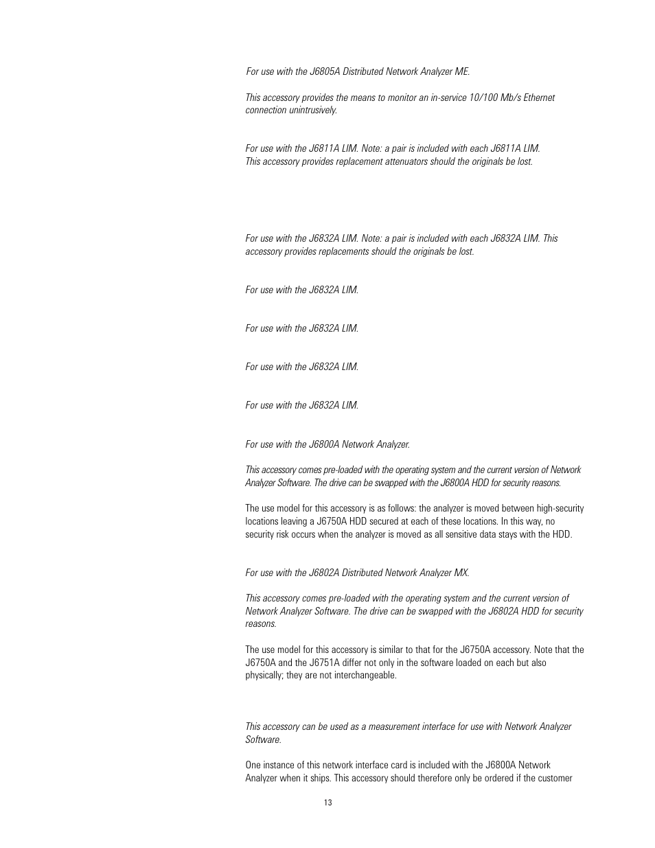 Agilent Technologies J6800A User Manual | Page 13 / 16