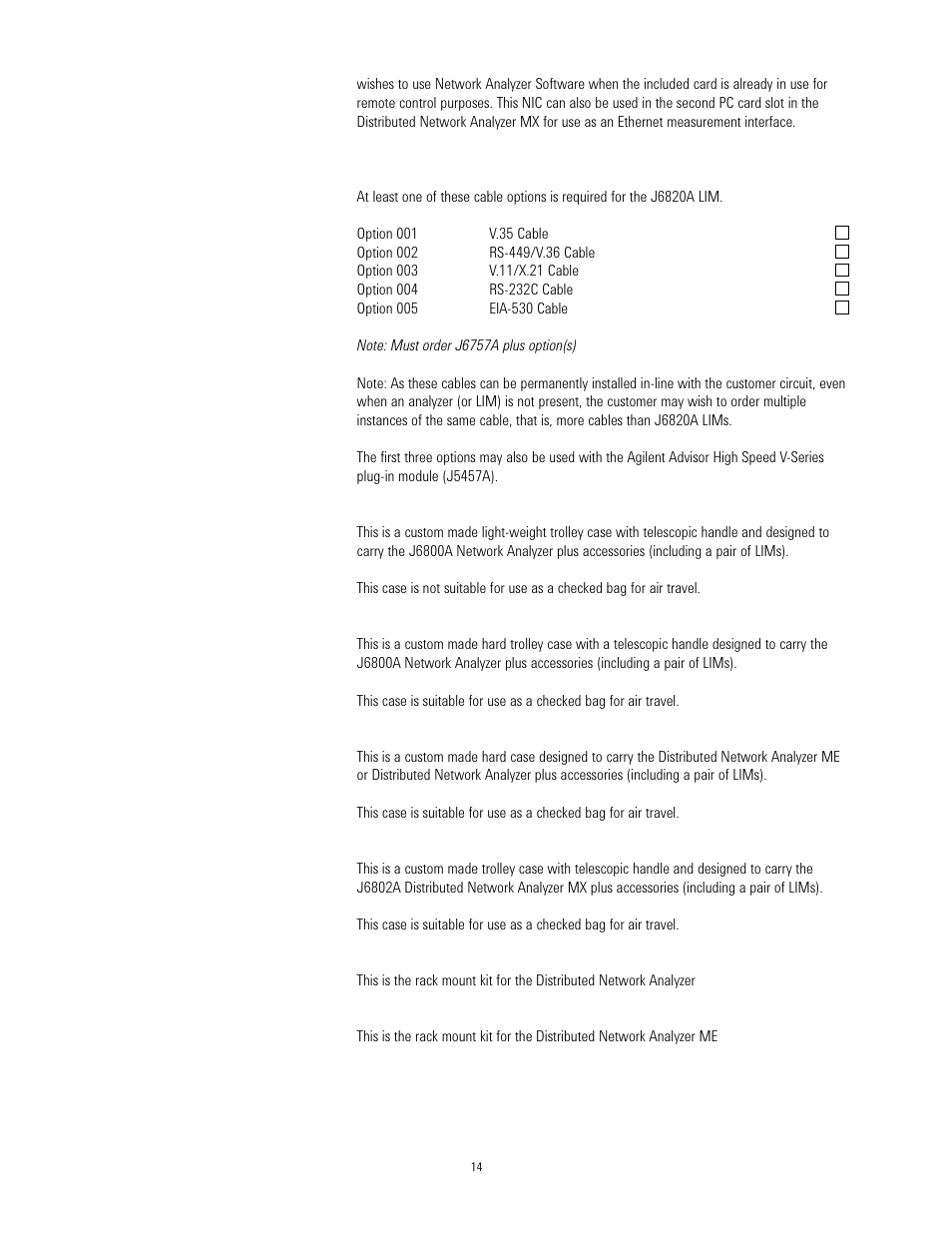 Agilent Technologies J6800A User Manual | Page 14 / 16