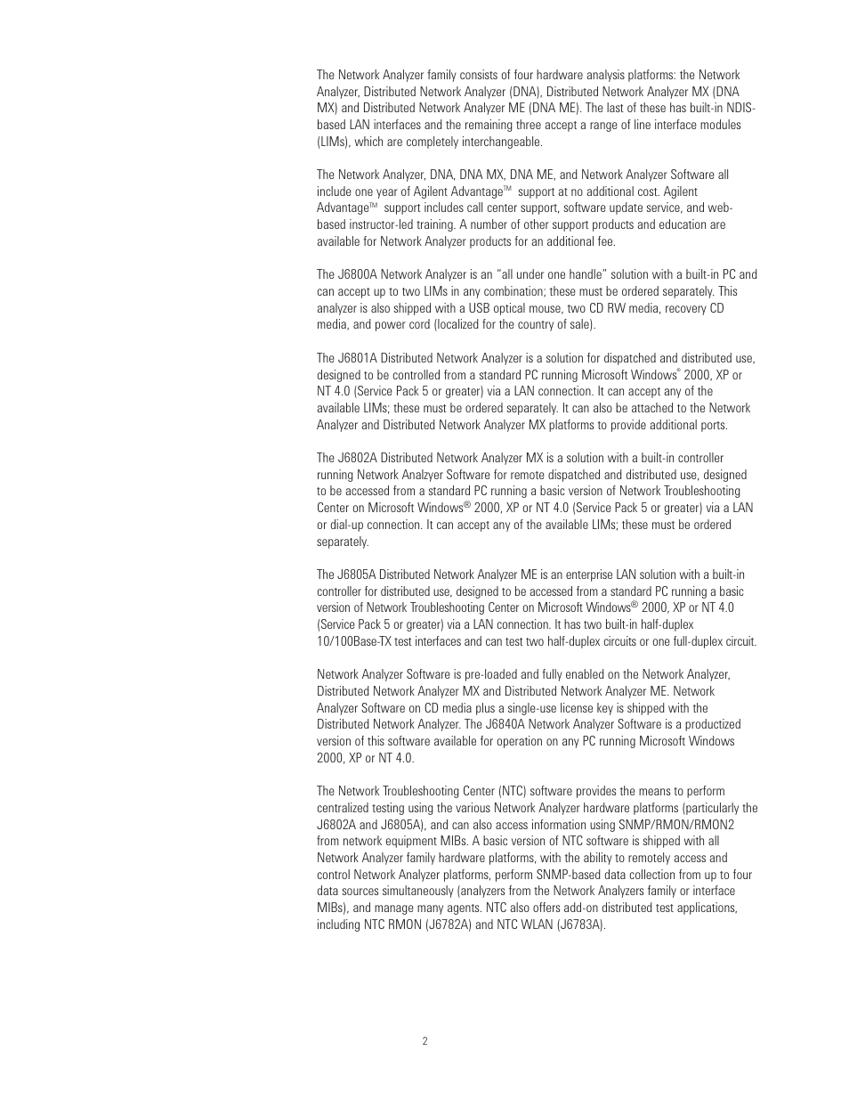 Configuration information | Agilent Technologies J6800A User Manual | Page 2 / 16