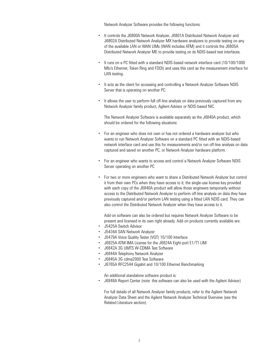 Agilent Technologies J6800A User Manual | Page 3 / 16
