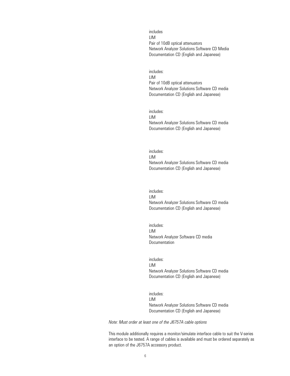 Agilent Technologies J6800A User Manual | Page 6 / 16