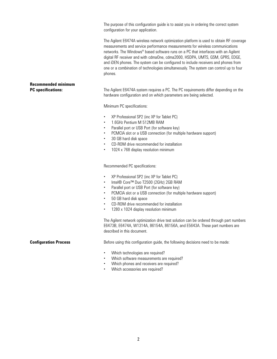 Agilent Technologies E6474A User Manual | Page 2 / 14