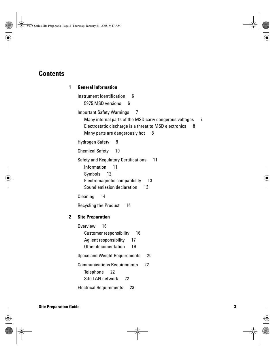 Agilent Technologies 5975 User Manual | Page 3 / 44