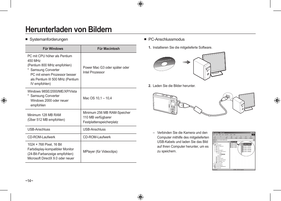 Herunterladen von bildern | Samsung I100 User Manual | Page 34 / 112