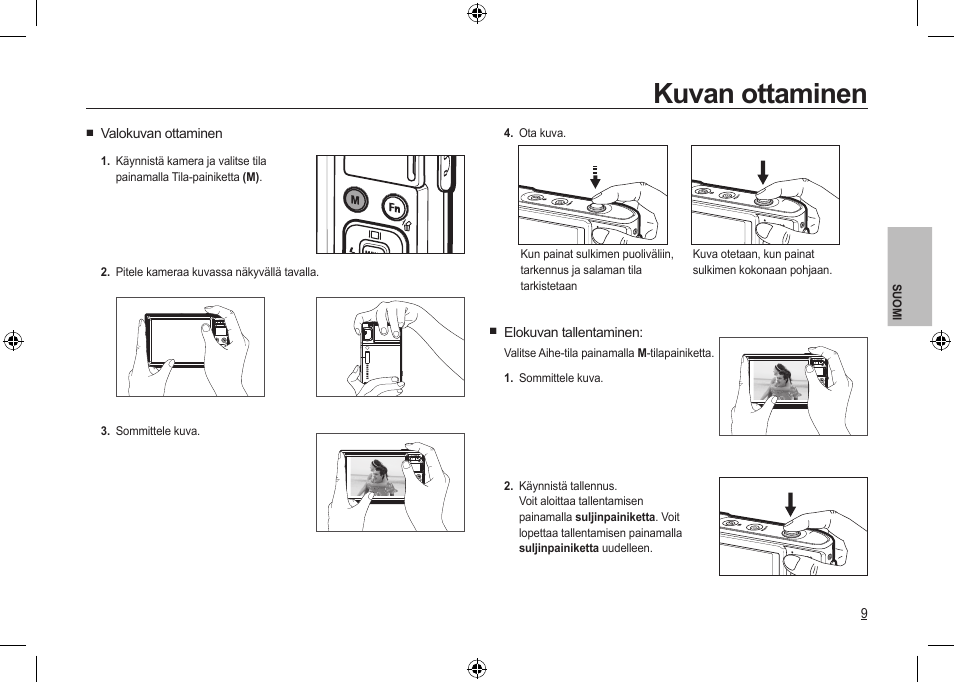 Kuvan ottaminen | Samsung I100 User Manual | Page 47 / 112