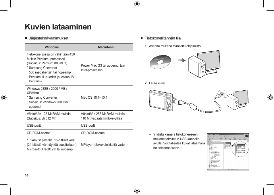 Kuvien lataaminen | Samsung I100 User Manual | Page 52 / 112