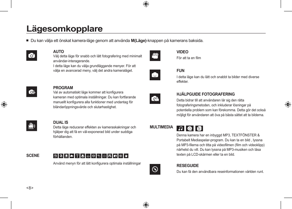 Lägesomkopplare | Samsung I100 User Manual | Page 64 / 112