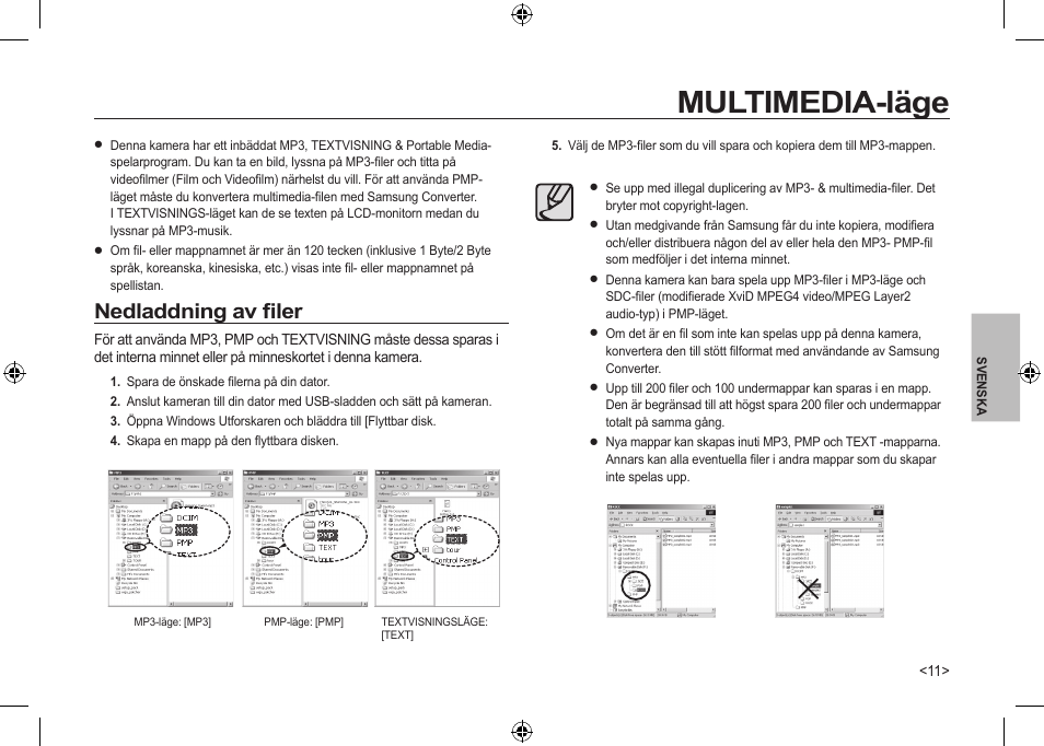 Multimedia-läge, Nedladdning av ﬁler | Samsung I100 User Manual | Page 67 / 112