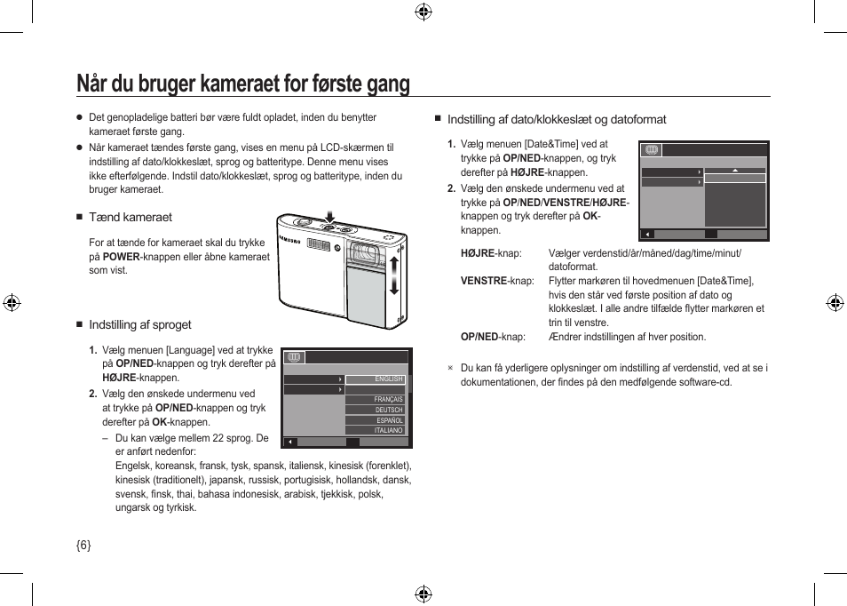 Når du bruger kameraet for første gang | Samsung I100 User Manual | Page 80 / 112